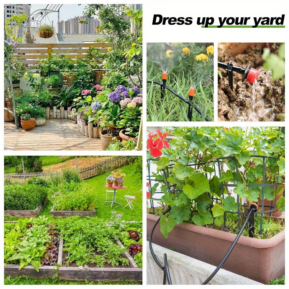 149 pcs Garden Drip Irrigation Kit, 98FT/30M