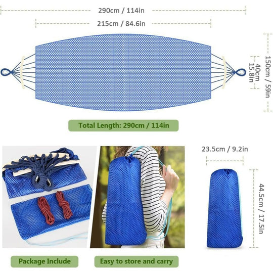 Hammock 290 * 150cm(Max 550lb)
