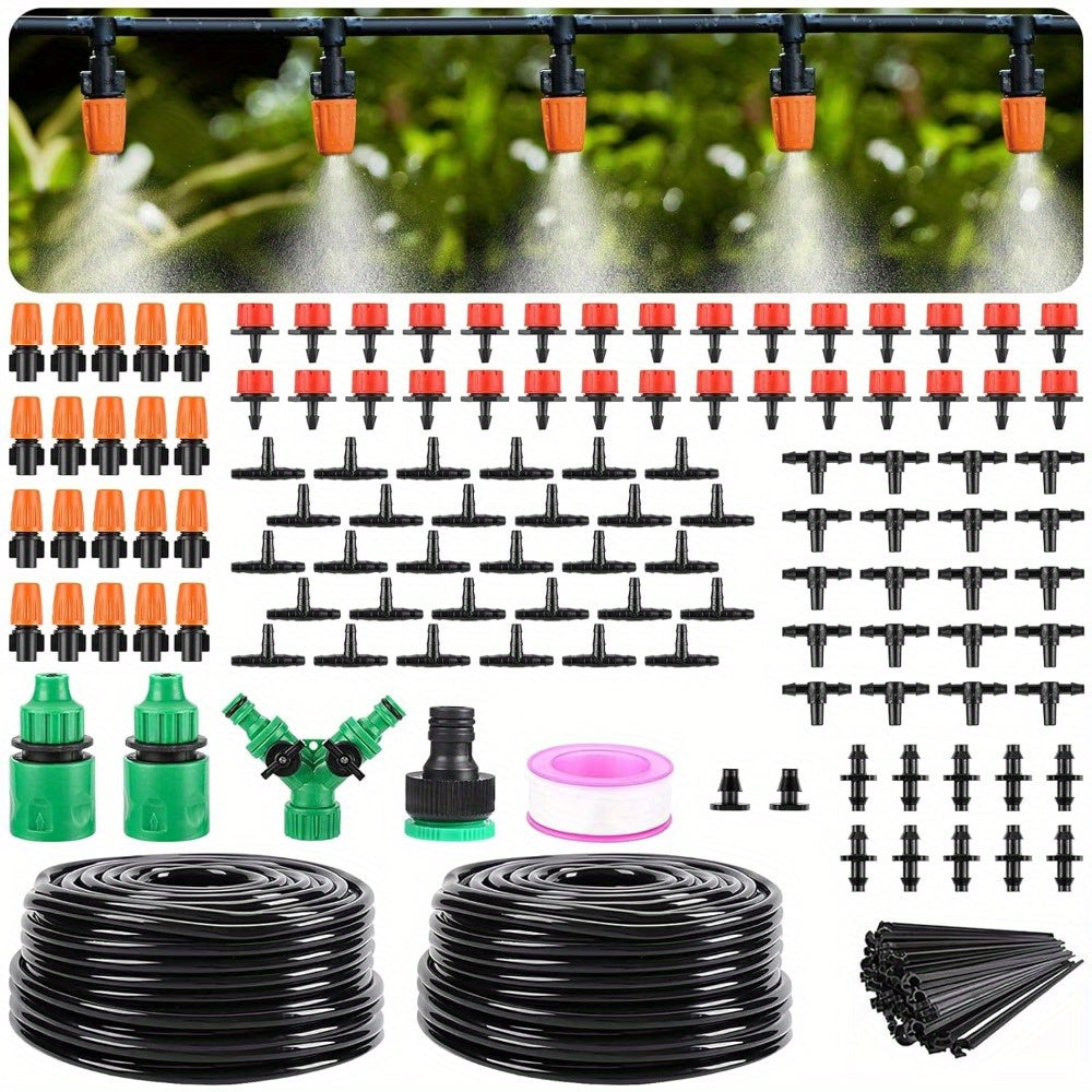 149 pcs Garden Drip Irrigation Kit, 98FT/30M