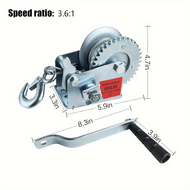 1 / 2 set Hand Winch, 800lbs
