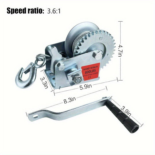 1 / 2 set Hand Winch, 800lbs